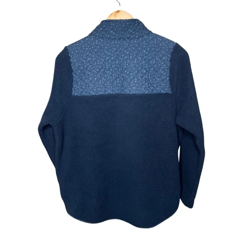 Madewell (Re)sourced Sherpa Quilted Zip-Front Jacket Deep Indigo Medium - Picture 5 of 16